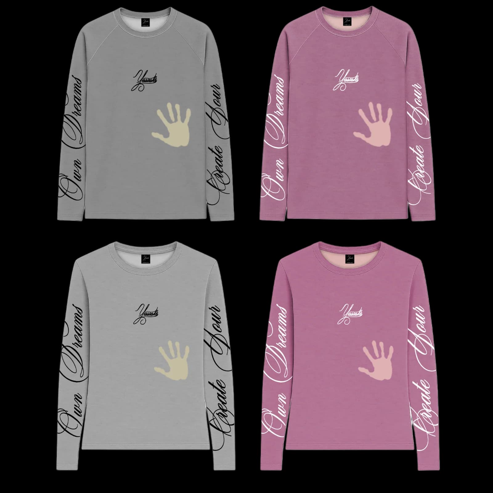 Yessirskiii999 ЛОНГСЛІВ "Create Your Own Dreams" CHANGING COLOUR HOODIE (Лонгслів зі зміною кольору)