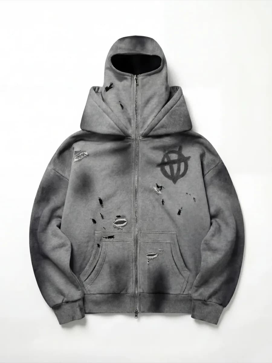 Anarchy Худі ANARCHAOS BALACLAVA ZIP-UP HOODIE