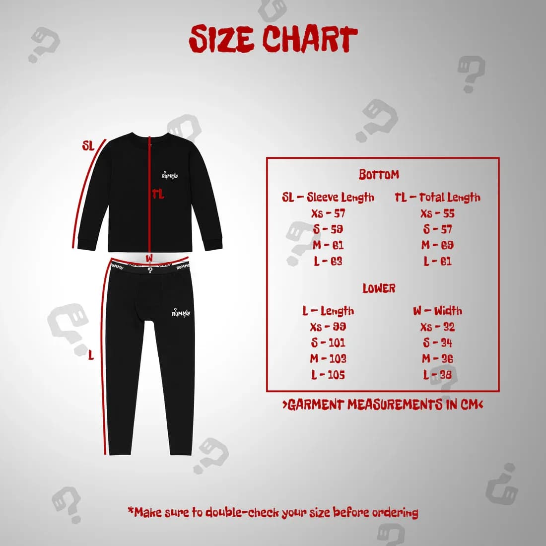 Rummy? Thermal Underwear - Black