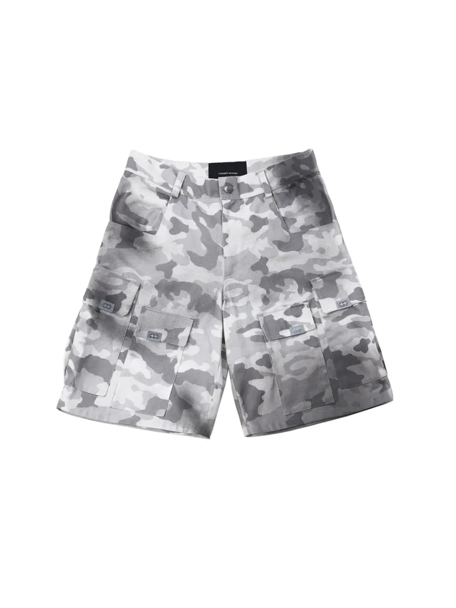 CONCEPT NOTHING WHITE CAMO SHORTS