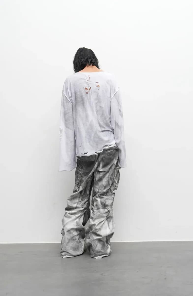 CN43 WHITE DIRTY PANTS Regular